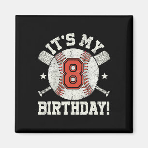 Aimant Enfants 8e anniversaire Bysebyll Party garçons Spo