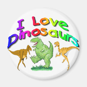 Aimant Enfants "I Love Dinosaures" cadeaux