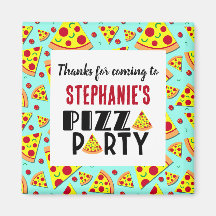 Enfants Pizza Anniversaire Merci Fête Favoriser