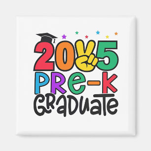 Aimant Enfants pré-K Grad 2025 Préscolaire Graduation