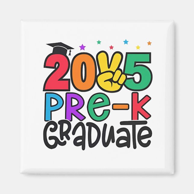 Aimant Enfants pré-K Grad 2025 Préscolaire Graduation (Devant)