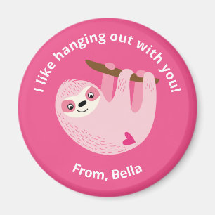 Aimant Enfants roses mignons Valentine