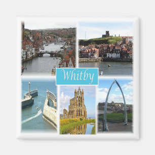 Aimant ENG057 WHITBY, Yorkshire, Angleterre, Europe
