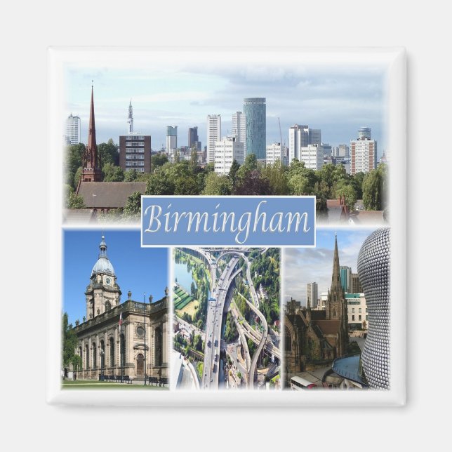 Aimant ENG059 BIRMINGHAM, Angleterre, Europe, Fridge (Devant)