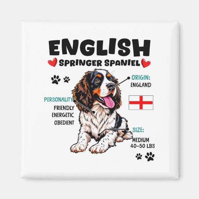 Aimant English Springer Spaniel Owner Funny Dog Lover  (Devant)