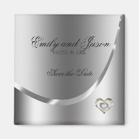 Enregistrer La Date- Diamonds Coeur Et Argent Arge