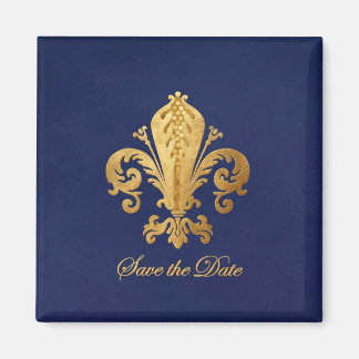 Aimant Enregistrer la date Fleur-de-lis