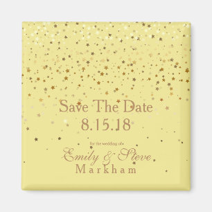 Aimant Enregistrer La Date Petite Golden Stars Magnet-Jau