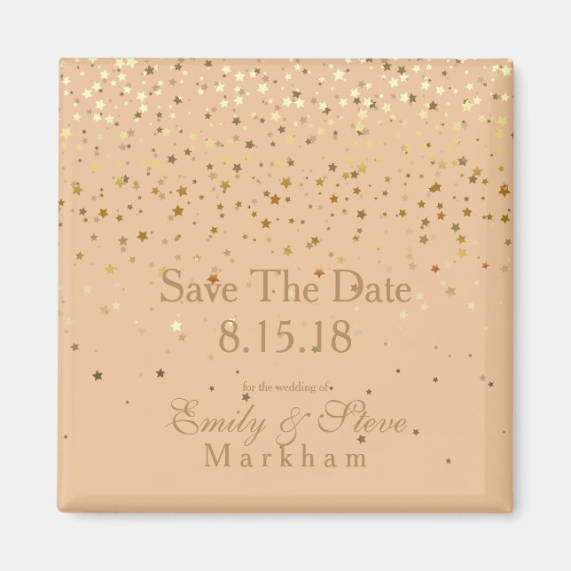 Aimant Enregistrer La Date Petite Golden Stars Magnet-Pea (Devant)