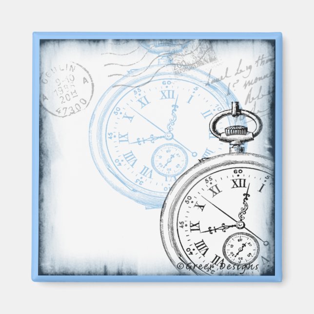 Aimant Enregistrer la date Timepiece Pocketwatch Design (Devant)