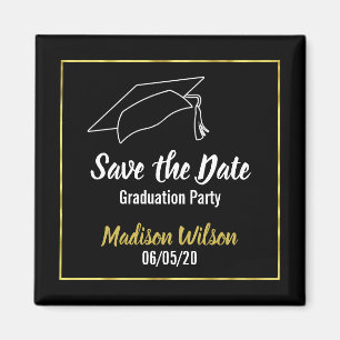 Aimant Enregistrer la partie Date Graduation   Bordure d'