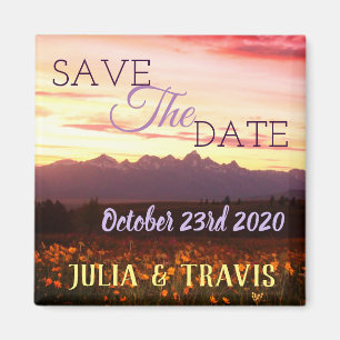 Aimant Enregistrer le Mariage Date Teton