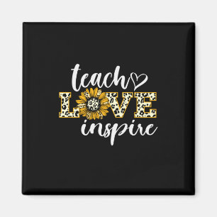 Aimant Enseignant Cadeau Enseigner Amour Inspirer Leopard