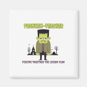 Aimant Enseignant drôle Halloween Chemise Franken-profess