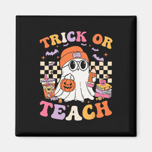 Aimant Enseignant Halloween Trick Ou Enseigner Cute Ghost