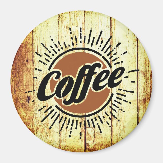 Aimant Enseigne de café vintage (Devant)