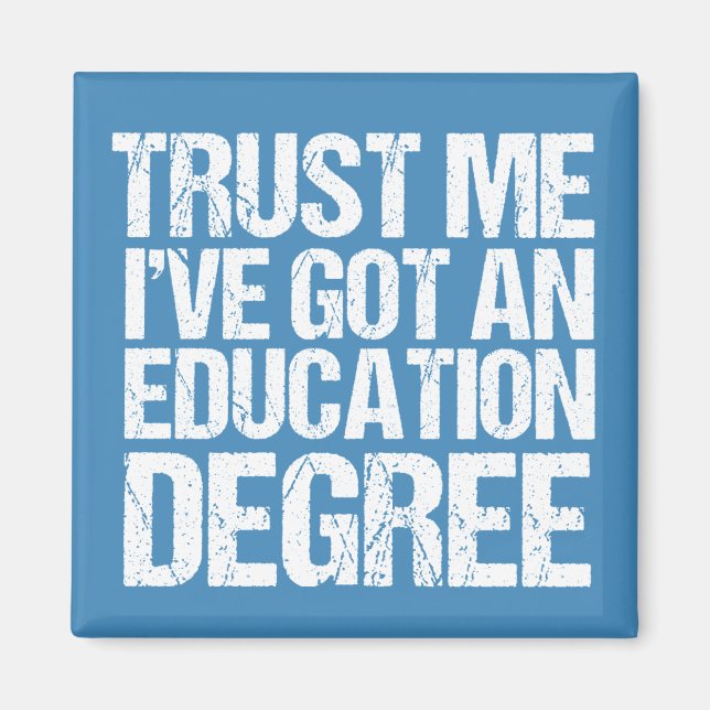 Aimant Enseignement amusant Major Graduation Cute Blue En (Devant)