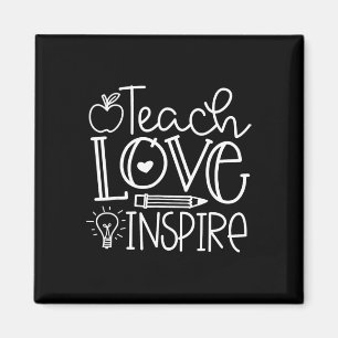 Aimant Enseigner Amour Inspirer Rétro Enseignant Enfants 