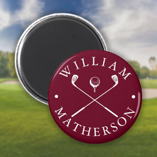 Aimant Ensembles de golf sur mesure Burgundy et blanc