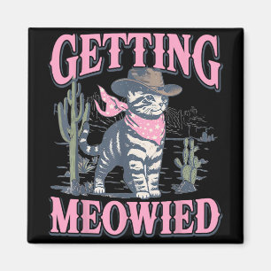 Aimant Enterrement de vie de jeune fille Cowgirl qui se f
