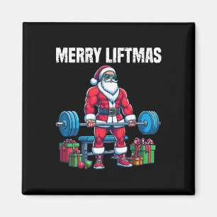 Aimant Entraînement amusant Lifting Noël Père Noël Squat