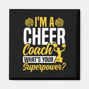 Aimant Entraîneur de Cheerleading Cheer Je Suis Un Entraî