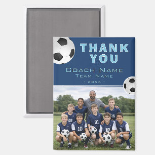 Aimant Entraîneur de Football Coach Équipe Photo Merci