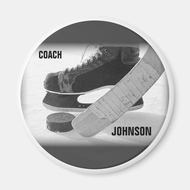 Aimant Entraîneur de hockey sur glace Merci (Devant)