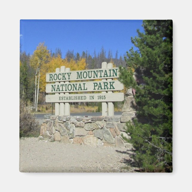 Aimant Entrée du parc national Rocky Mountain (Devant)