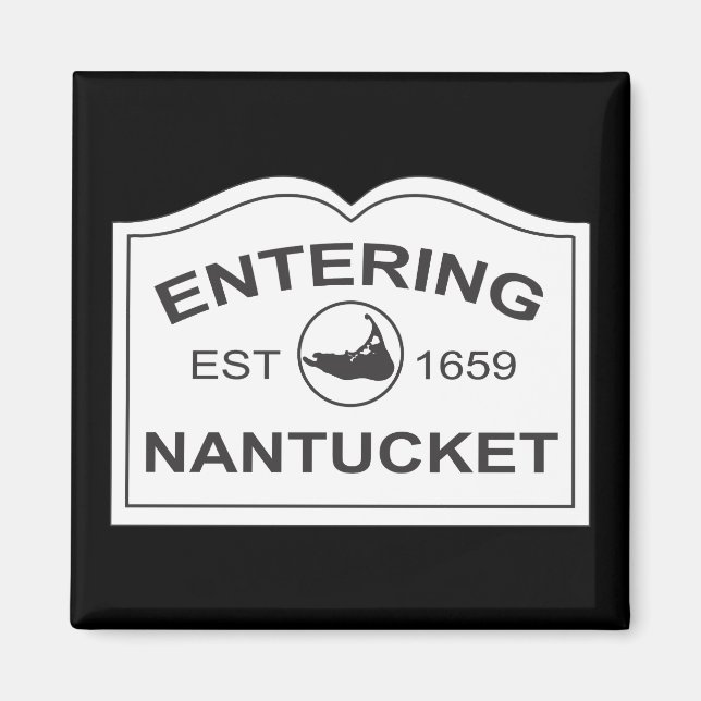 Aimant Entrée Nantucket Est. 1659 Connexion Noir & Blanc (Devant)