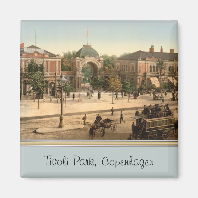 Aimant Entrée personnalisée du parc Tivoli Copenhague (Devant)