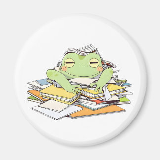 Aimant Envoyez de l'aide Grenouille Enfouie sous la Paper