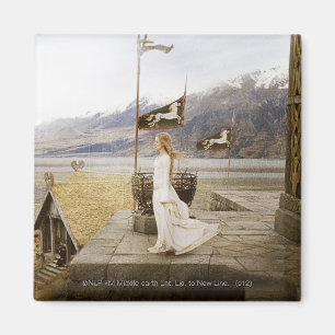 Aimant Eowyn sur les marches du château