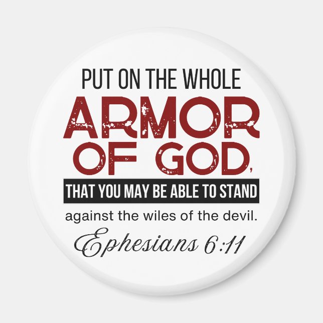 Aimant  Ephesians 6:11 Put on the Whole Armor of God (Devant)