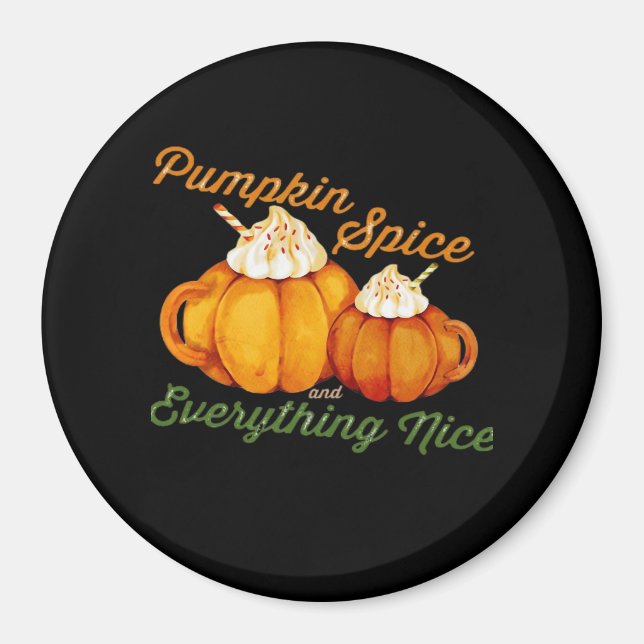 Aimant Épices citrouilles Et Tout Joli Design Automne (Devant)