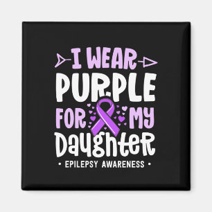 Aimant Epilepsie Ruban Je Porte Violet Pour Ma Fille Awar