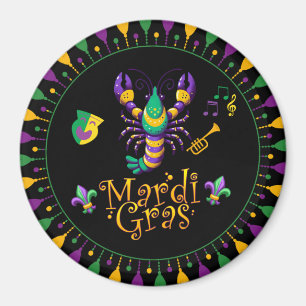 Aimant Épis/trompette/masque/fleur de lis Mardi Gras