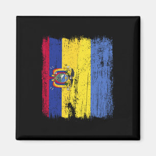 Aimant Équateur Ukraine Demi-drapeau Équatorien Ukrainien