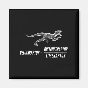 Aimant Équation du Geek math Dinosaur Velociraptor V2
