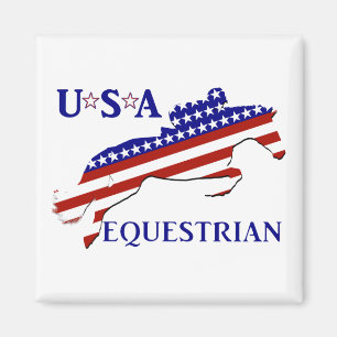 Aimant Équestre patriotique des États-Unis