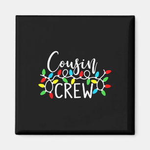 Aimant Équipage de Cousins Noël Xmas Lumières Famille Ten