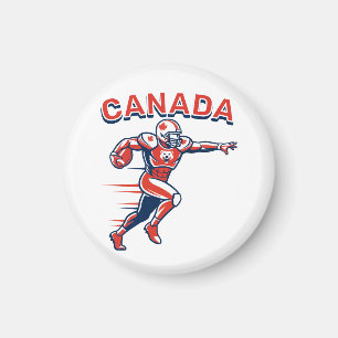 Aimant Équipe Canada Football Dynamique Athlète Patriotiq