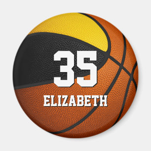 Aimant équipe de basket-ball en or noir cadeaux