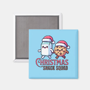 Aimant Équipe de collations de Noël Lait et Biscuit
