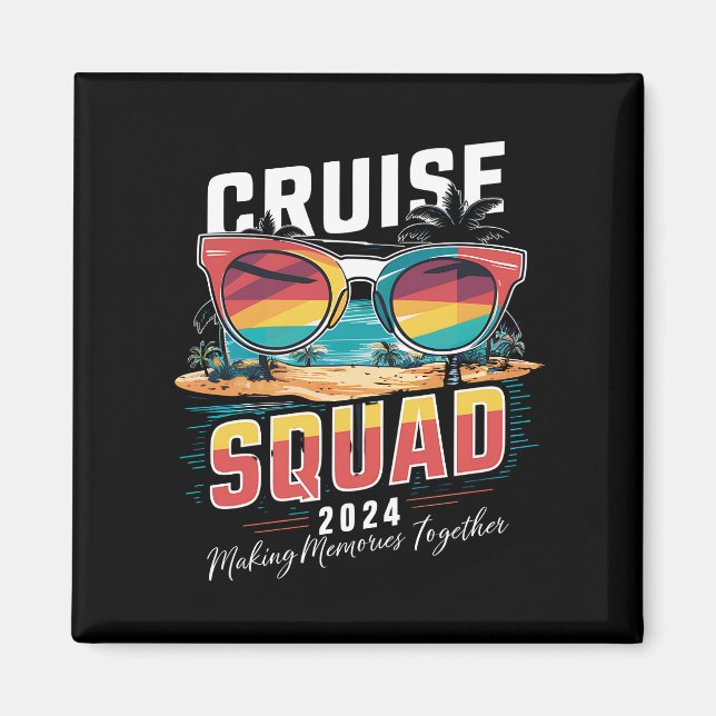 Aimant Équipe de croisière 2024 Famille de jumelage de va (Devant)