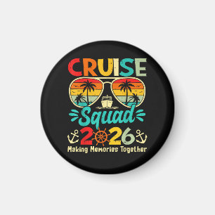 Aimant Équipe de croisière 2026 Vacances d'été en famille