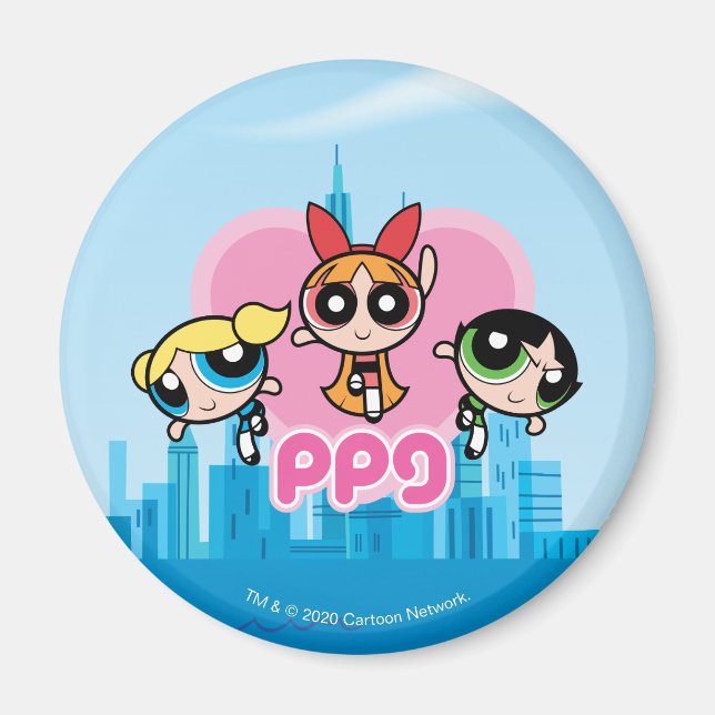 Aimant Équipe de filles Powerpuff stupéfiant (Devant)