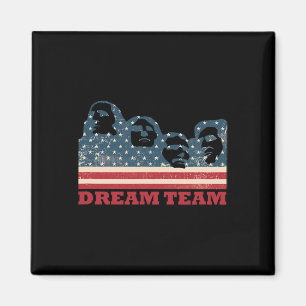 Aimant Équipe de rêve du Mont Rushmore Drapeau patriotiqu