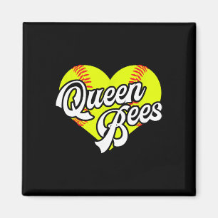 Aimant Équipe de softball Heart Queen Bees Ligue de T-bal
