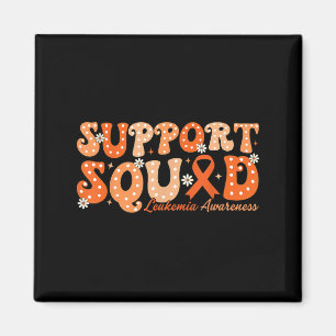 Aimant Équipe de soutien Orange Ruban Leucémie Cancer du